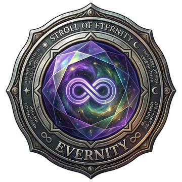 The Evernity medallion, a cosmic relic sealed in ancestral runic silver